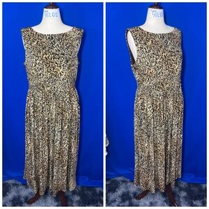 👗🐆|•JESSICA HOWARD•| Cheetah Animal Print Maxi Long Dress Size 14W